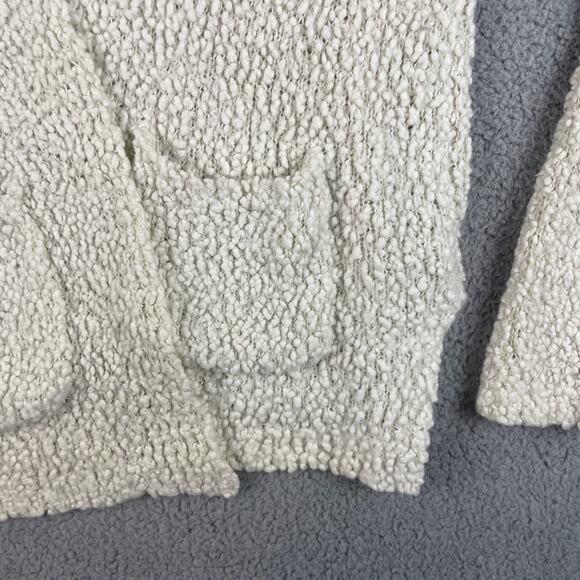 Mossimo Supply Co Women's Small White Nylon Long Sleeve Cardigan with Pockets - Picture 3 of 10